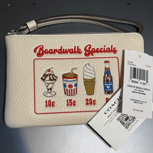 NWT Coach corner zip wristlet Boardwalk specials - Picture 1 of 6